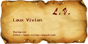 Laux Vivien névjegykártya
